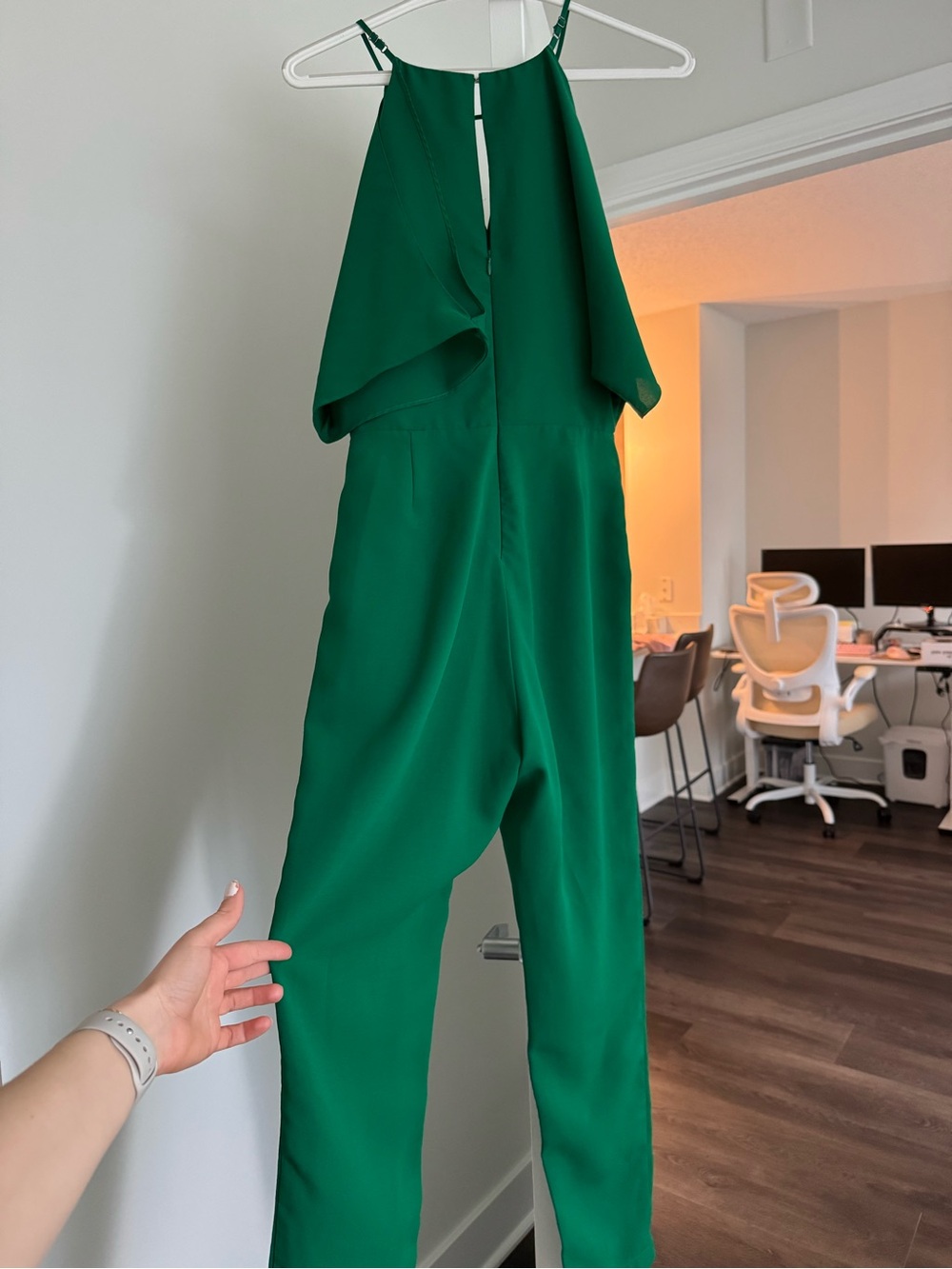 Adelyn Rae | Pants & Jumpsuits | Adelyn Rae Emerald Green Vneck ...